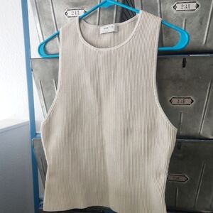 Babaton Cream Sweater Tank Top
